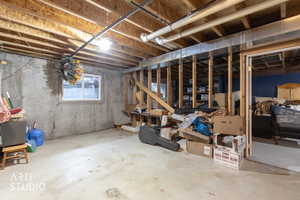 View of below grade area