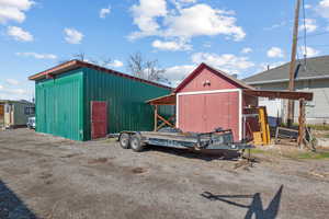 Additional storage unit with forklift included.