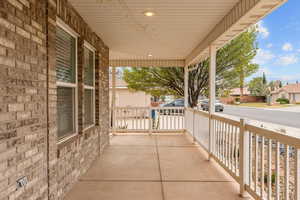Porch with a residential view