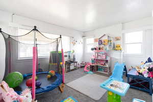 Bedroom with carpet floors