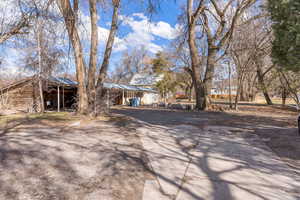 View of concrete driveway