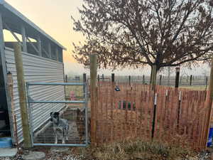 View of yard with a gate