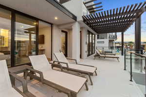 View of patio / terrace with a pergola