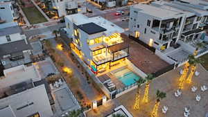 Aerial view of residential area