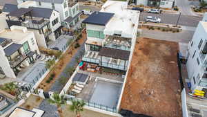 Aerial view of residential area