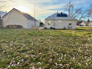 Backyard view of house