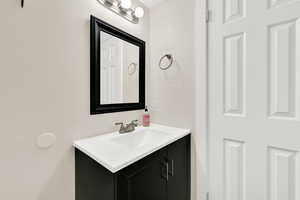 Bathroom featuring vanity