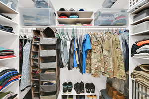 View of walk in closet