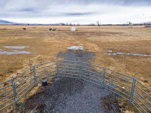 View of yard with a view of rural / pastoral area and a mountain view