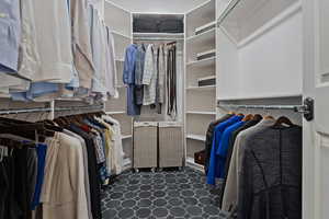 View of walk in closet