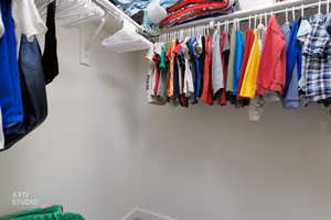 View of walk in closet