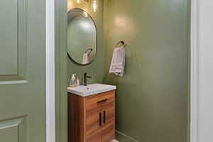 Half bath featuring vanity