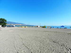 Water view with a mountainous background