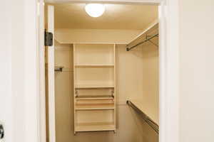 View of walk in closet