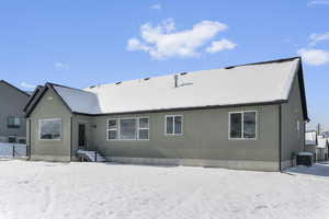View of snow covered house