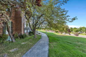 Beautiful grounds with walking path