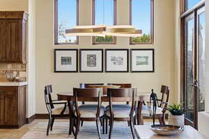 View of dining room