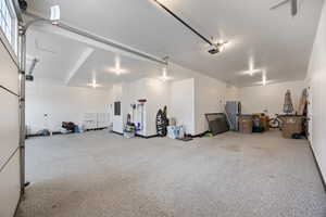 Garage with electric panel