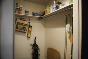 View of walk in closet