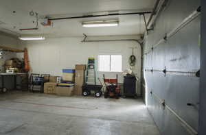 two-car garage with a garage door opener