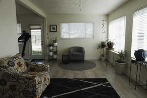 Living area featuring abundant light