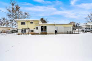 Large patio along the back of the home