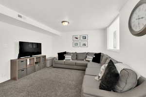 Basement family room with full daylight