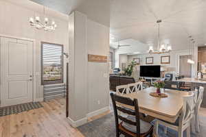Come on in! Great gathering space, lots of natural light, great views.