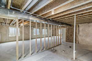 View of below grade area