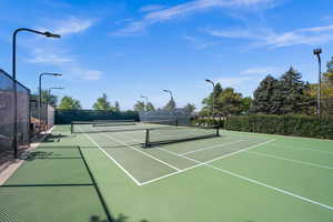 View of tennis court
