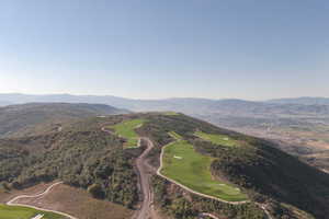 View of mountain backdrop with a golf club
