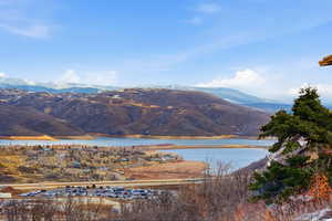Mountain view with a nearby body of water