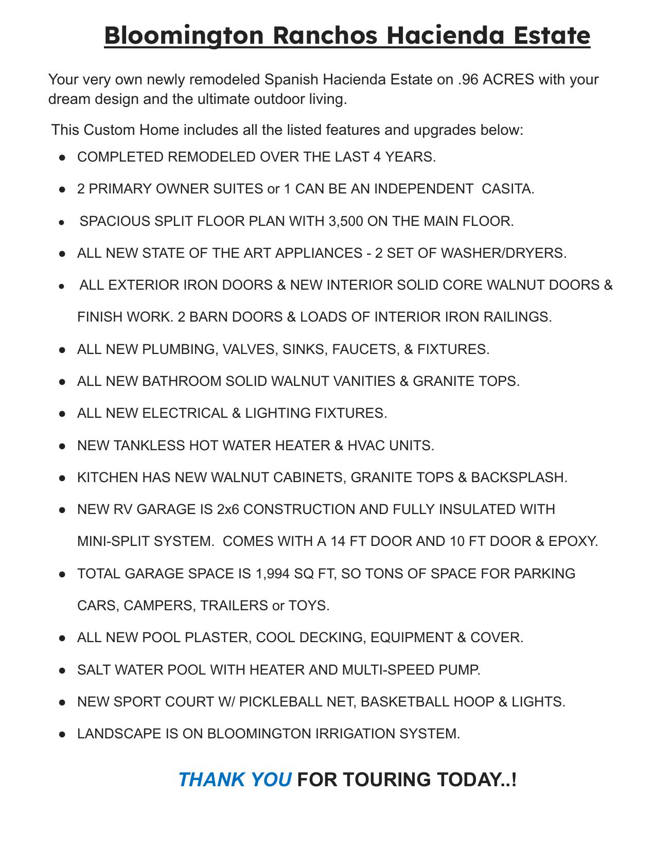 View of Home Features & Upgrades