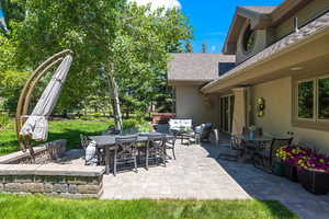 View of patio featuring an outdoor living / dining area