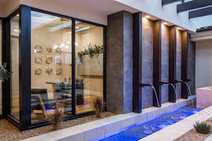 Community lobby featuring recessed lighting