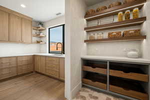 Pantry featuring a sink