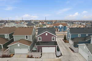 Aerial view of residential area