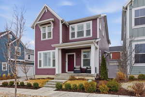 View of front of property with a porch