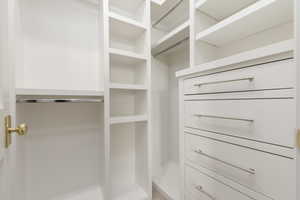 View of walk in closet