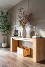 Detailed view of wood finished floors