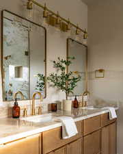 Primary bathroom with double vanity