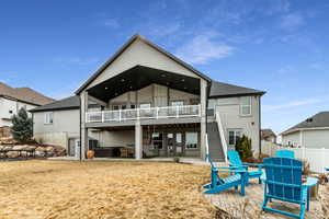 Back of property with a patio area