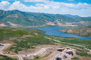 Mountain view with a large body of water