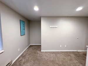 Office room with exit to garage.