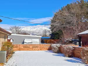 View of snowy yard