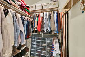 View of walk in closet