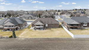 Aerial view of residential area