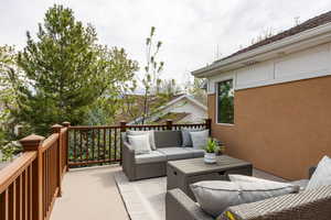 Deck with outdoor seating