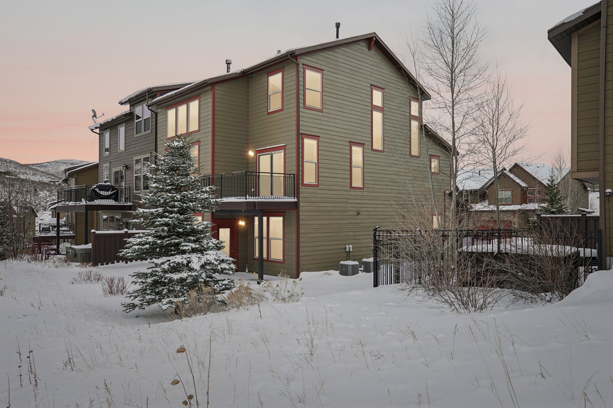 View of snow covered house