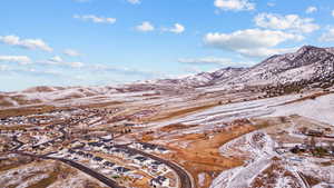 View of mountain background with rural landscape